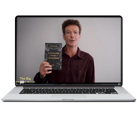 A laptop shows a video focused on Restore Renew Rebuild