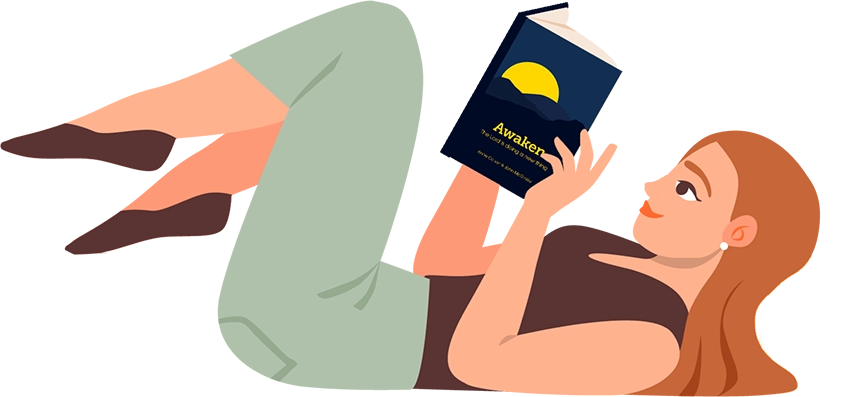 woman sat reading Restore Renew Rebuild