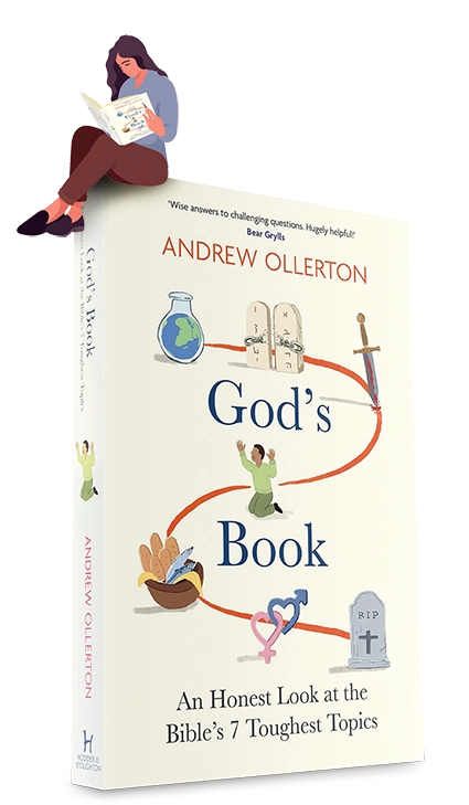 God's book woman sat on top Wild Bright Hope book with a man sat reading it